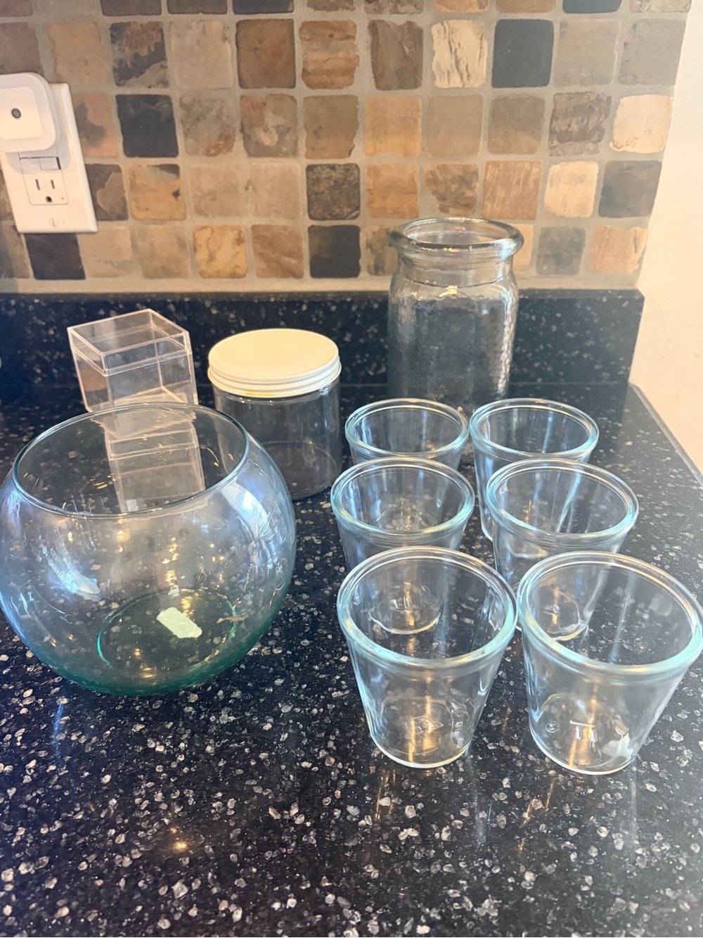 9pc Glass Vase and Tumbler Set + Bonus Containers